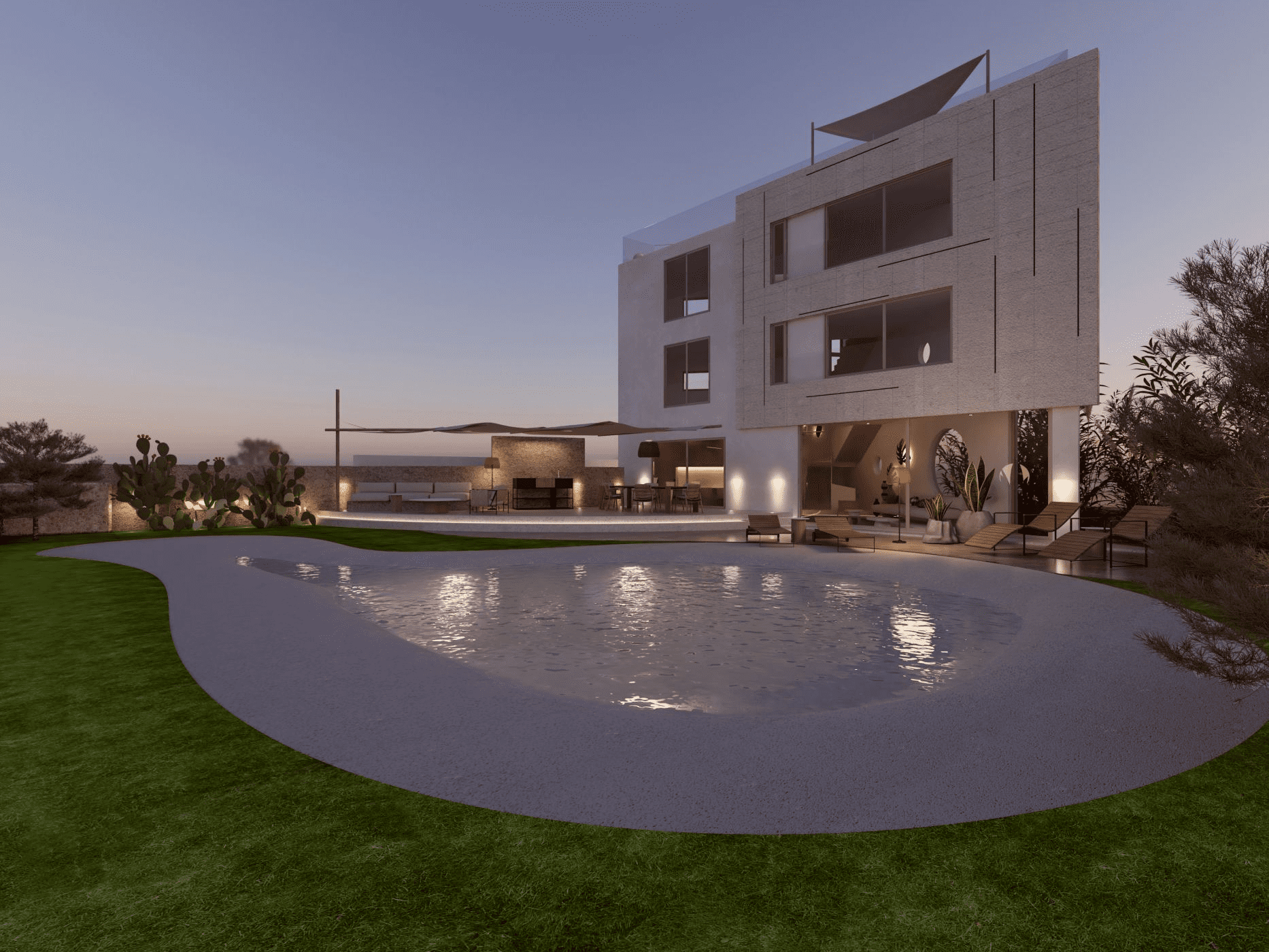 Piscina - Unica y lujosa Villa en primera linea del mar en Colonia de Sant Jordi